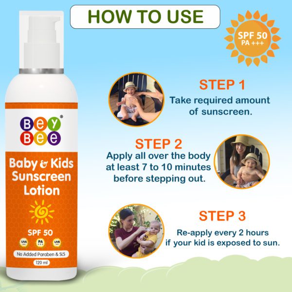 How to use Baby Sunscreen Lotion