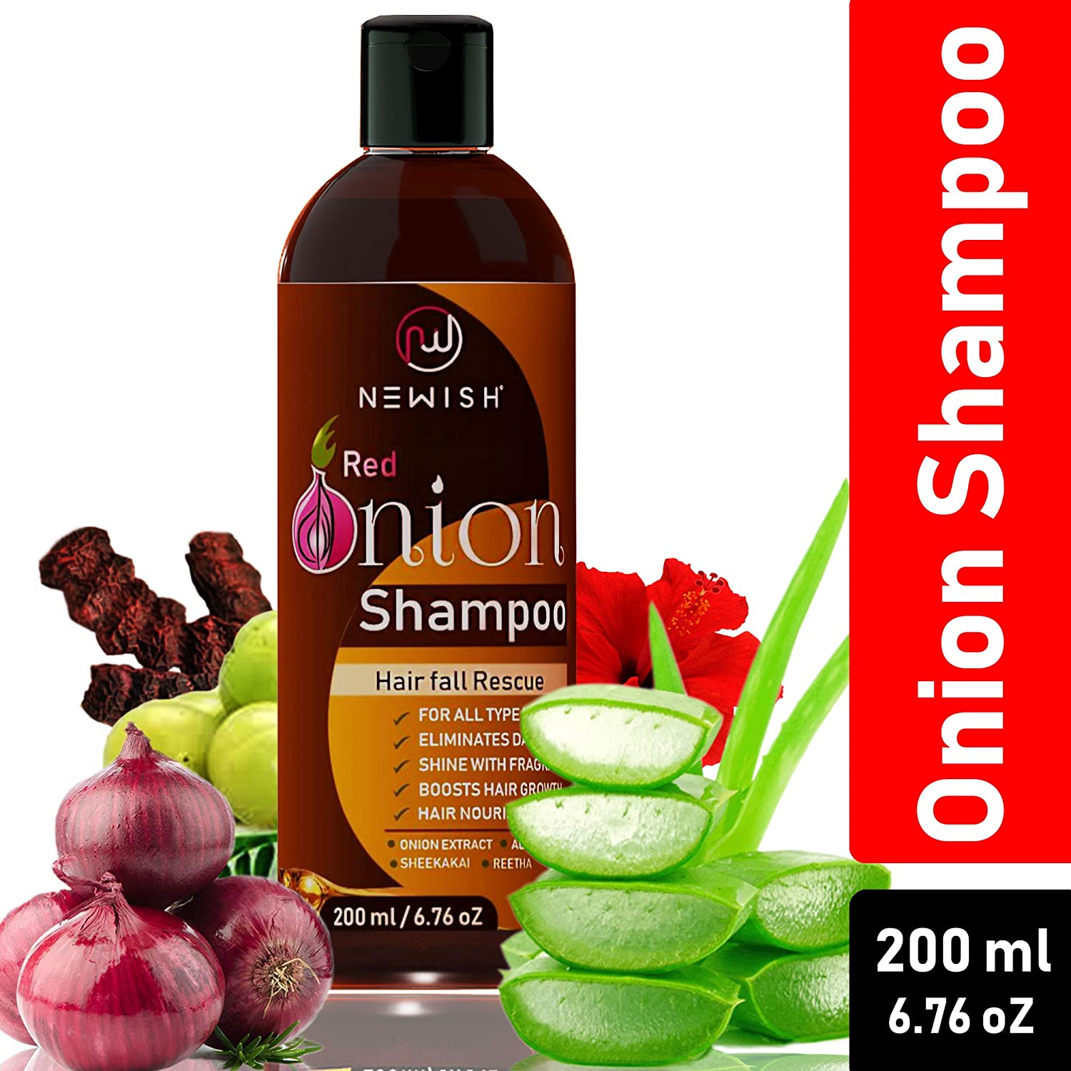 Onion Shampoo for Hair Growth, Dandruff & Damaged Hair | Newish