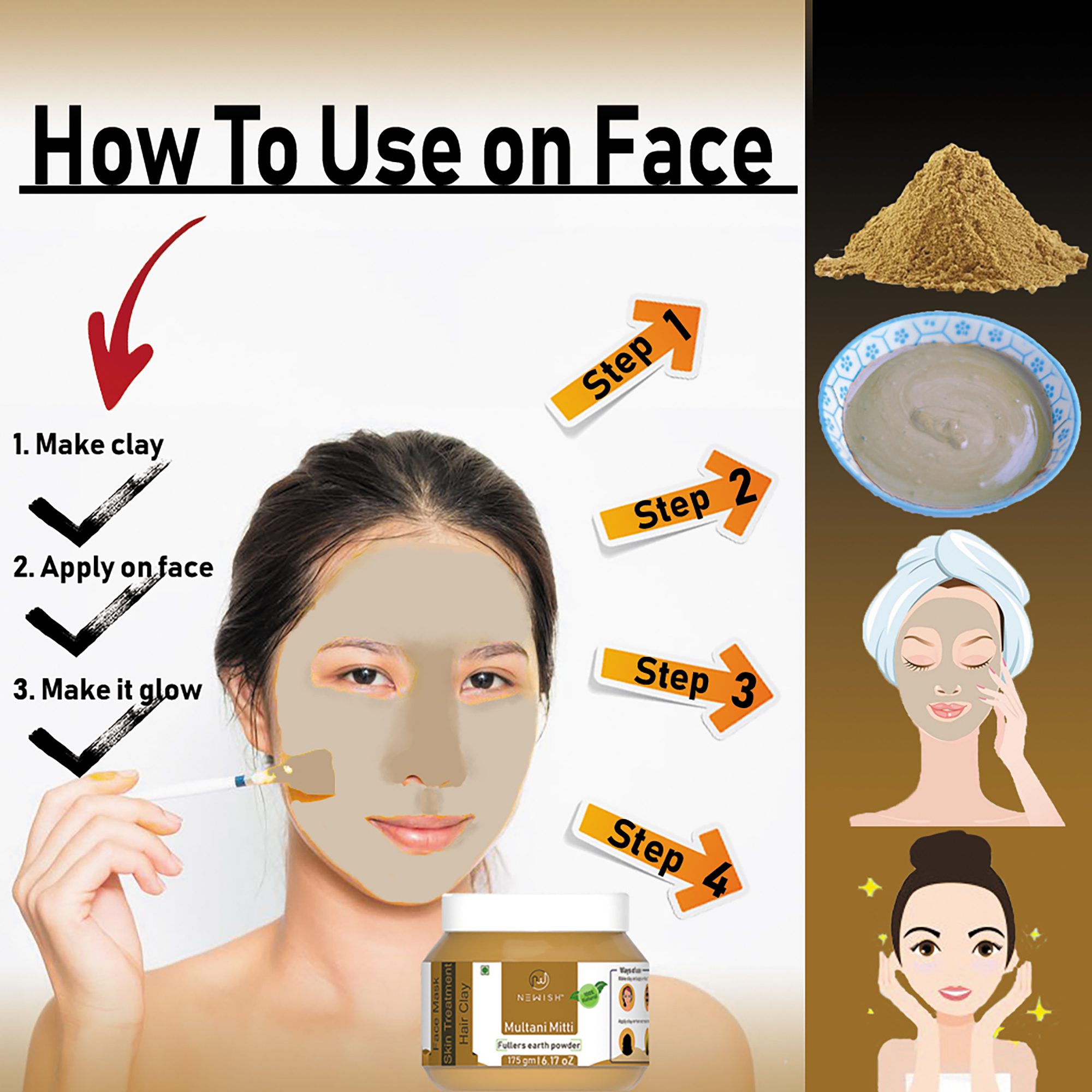 Multani Mitti For Face – Best Natural Face Cleanser | Newish