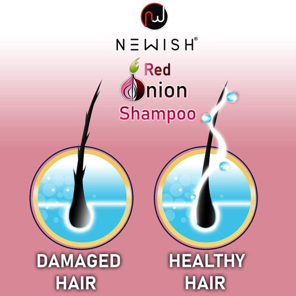 how newish red onion shampoo impact on hair