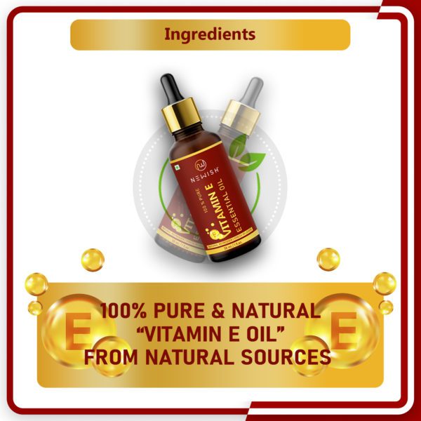 Ingredients of Newish's vitamin e oil
