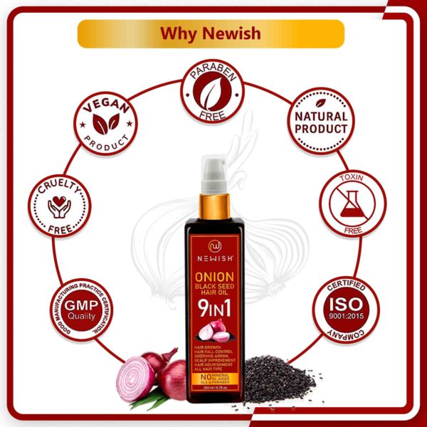 Certifications of Onion black seed hair oil