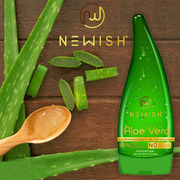 Organic Aloe Vera Gel for Skin & Hair - 100% Natural | Newishkart