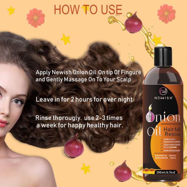 how to use onion oil for hair fall