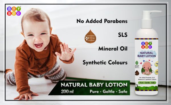 Natural baby lotion