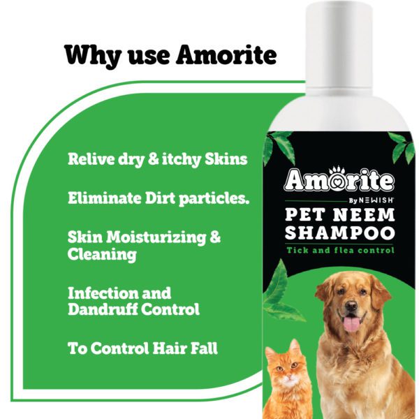 Anti Tick Shampoo For Dogs & Cats - Neem & Tulsi | Newish