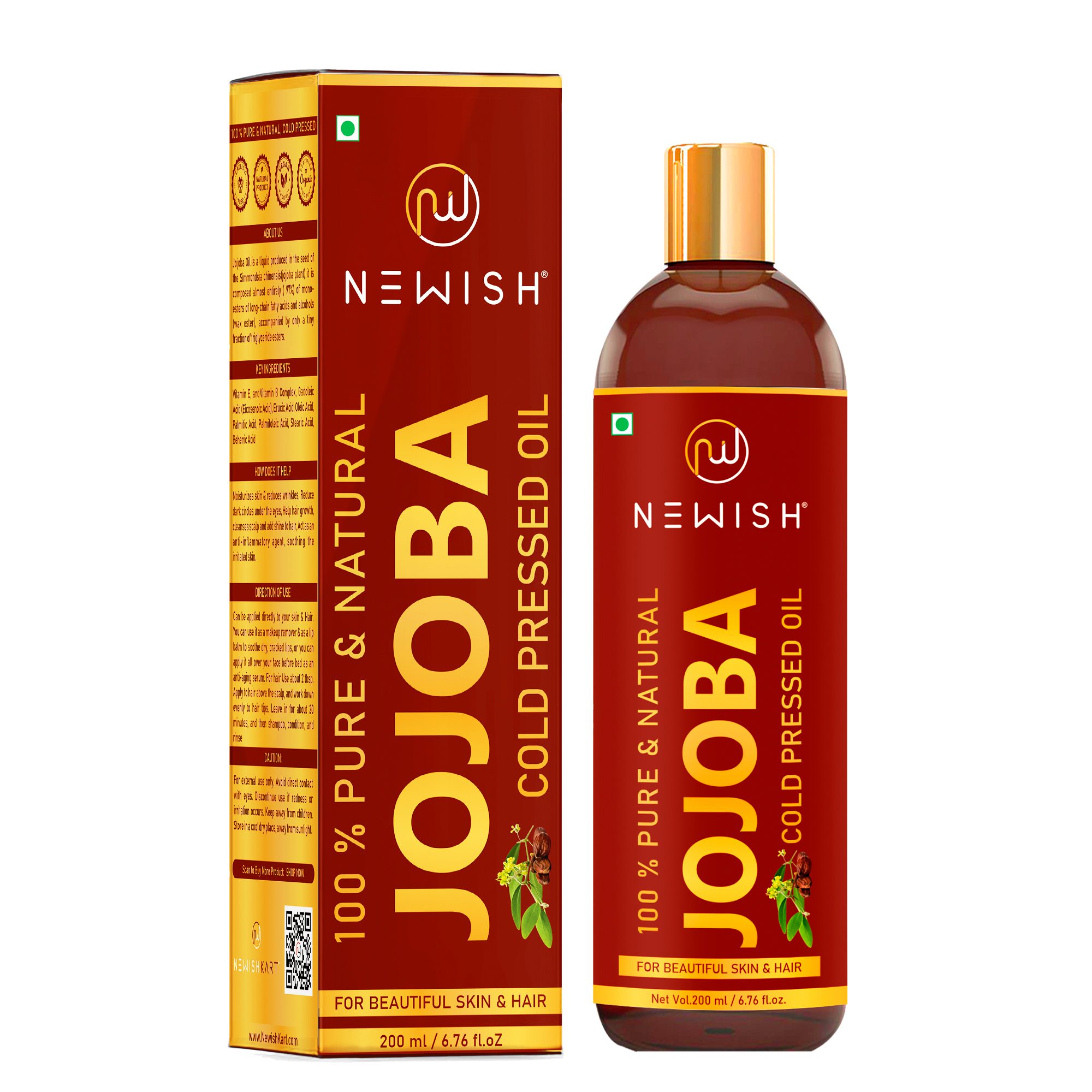 jojoba oil for hair and skin